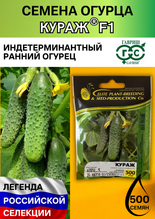 Кураж F1 семена огурца корнишона
