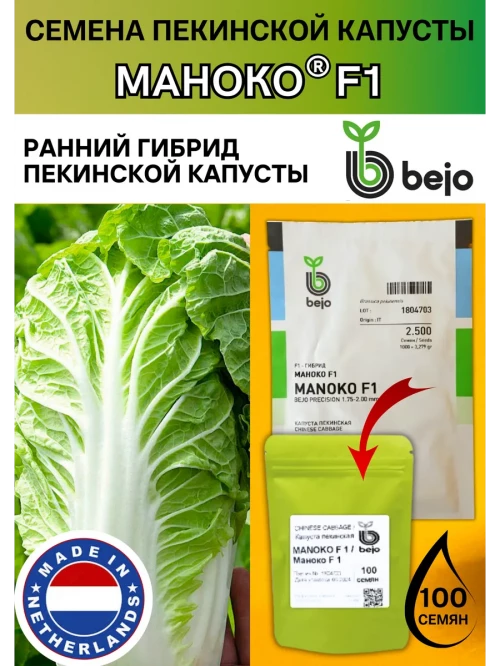 Маноко F1 семена капусты пекинской