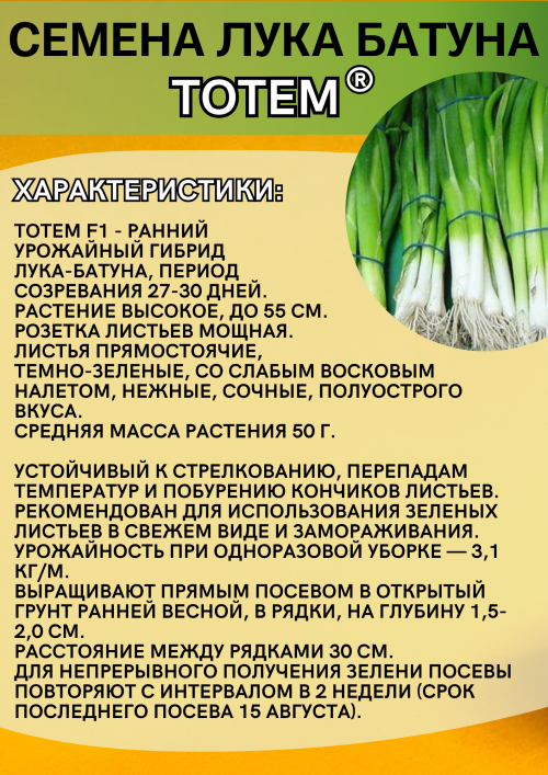 Тотем семена лука батуна